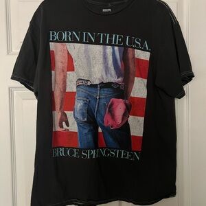Black Bruce Springsteen Graphic T-Shirt